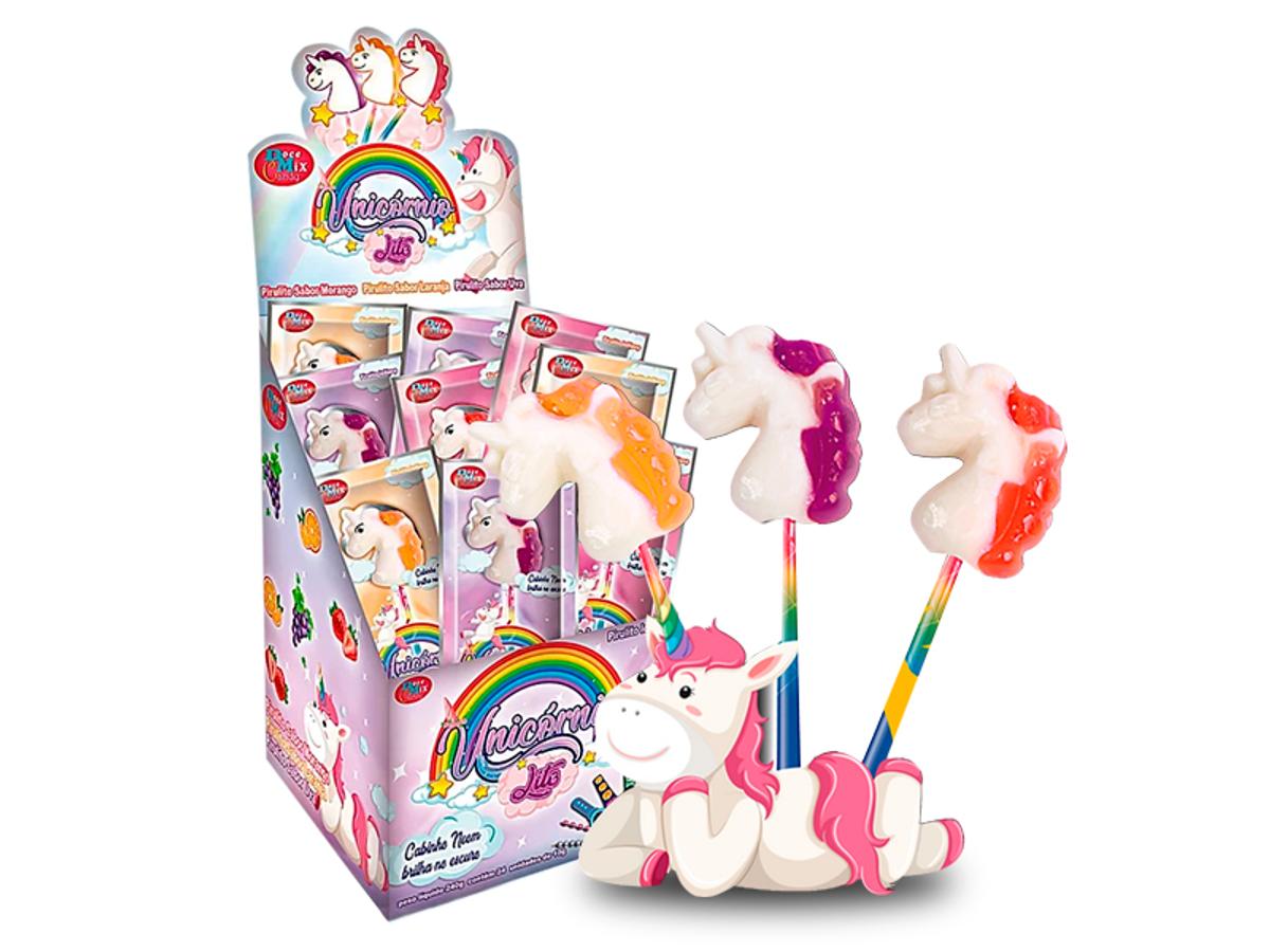 10744 - PIRULITO UNICORNIO LITO TATOO 24UN 1X24