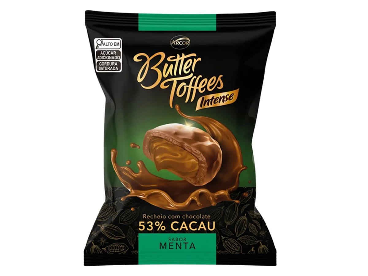 10998 - BALA SM BUTTER TOFFEE INTENSE MENTA 53% CACAU 1X90GR