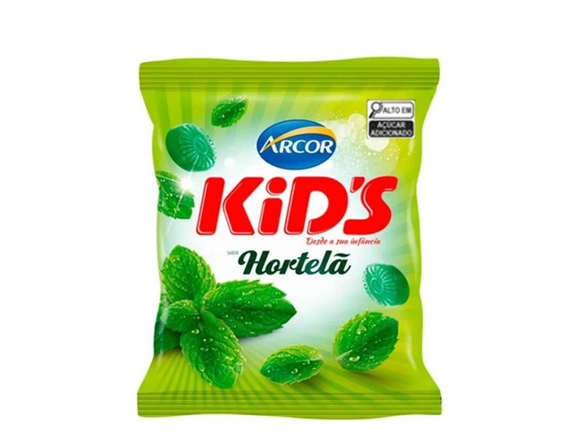 11562 - BALA ARCOR KIDS HORTELÃ 400GR 1X400GR