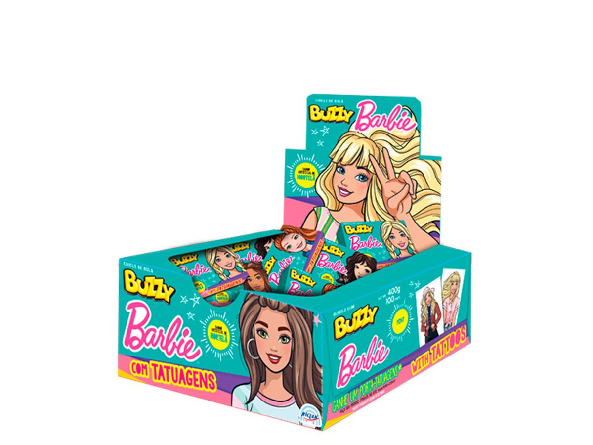2495-CHICLE BUZZI BARBIE ENCANTO HORTELA 1X100UN