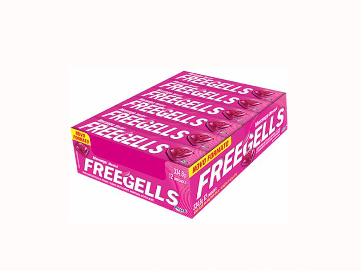 438-DROPS FREEGELLS MORANGO (ROSA) 1X12UN