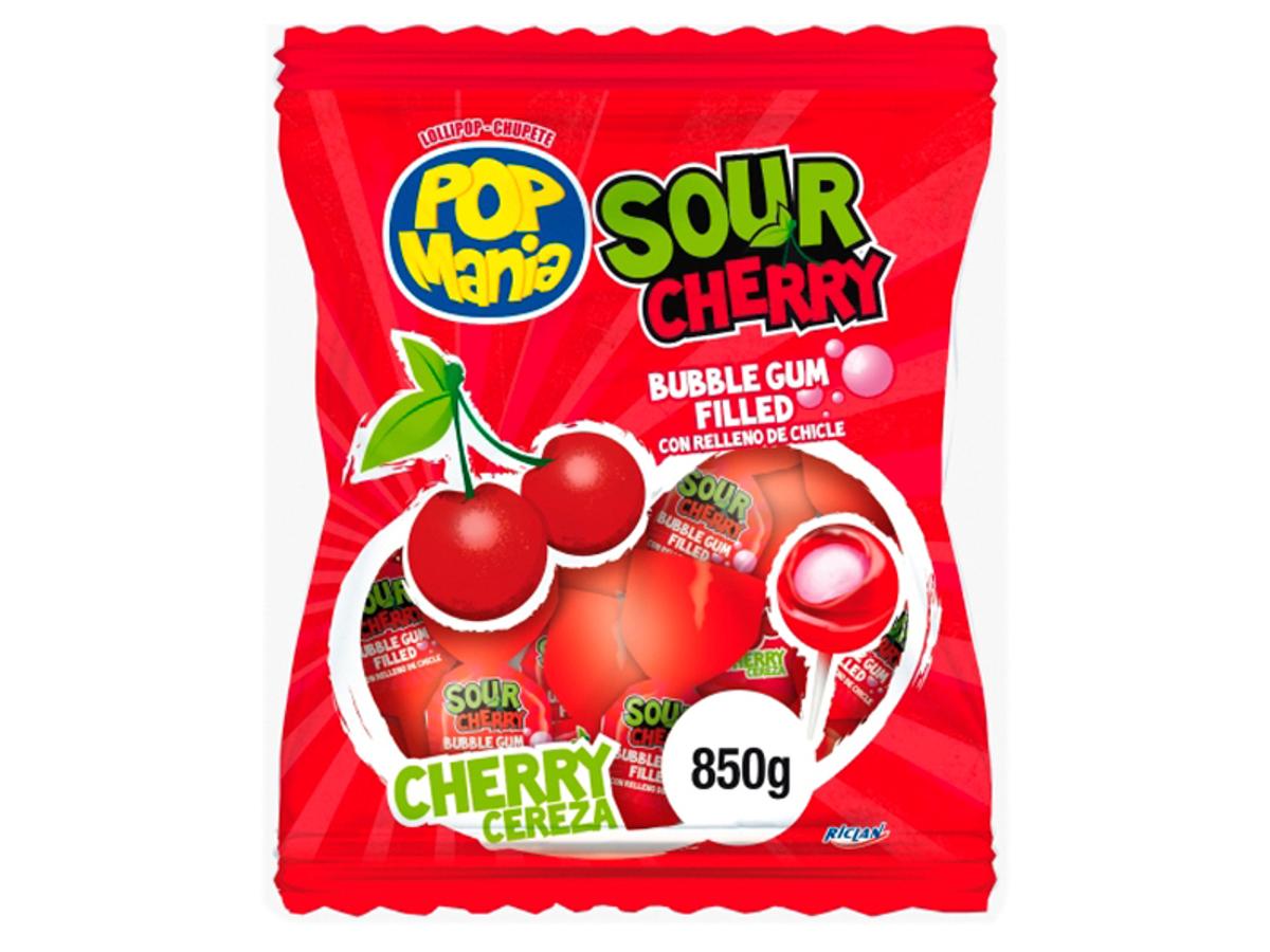9998-PIRUL. POP MANIA CHERRY CHICLE 850G 1X50X17G