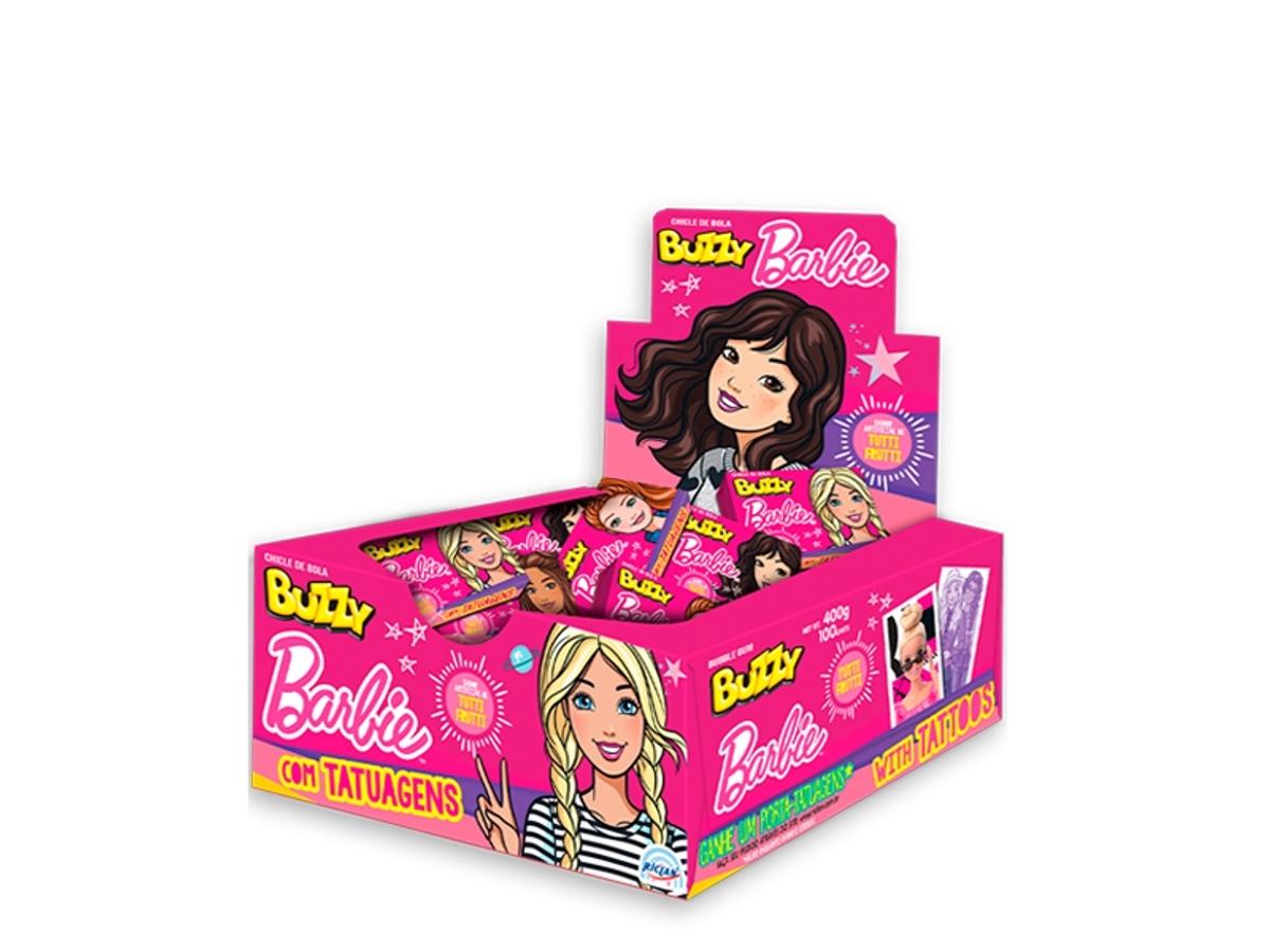 11164 - CHICLE BUZZY BARBIE ENCANTO T.FRUTTI 1X90UN