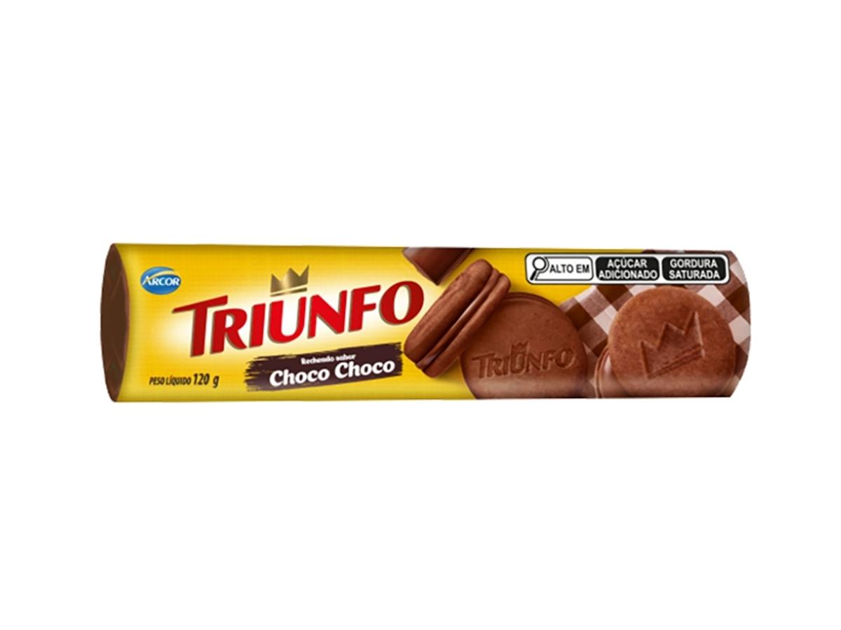 10763 - BISC. TRIUNFO RECHEADO CHOCO CHOCO 1X120GR