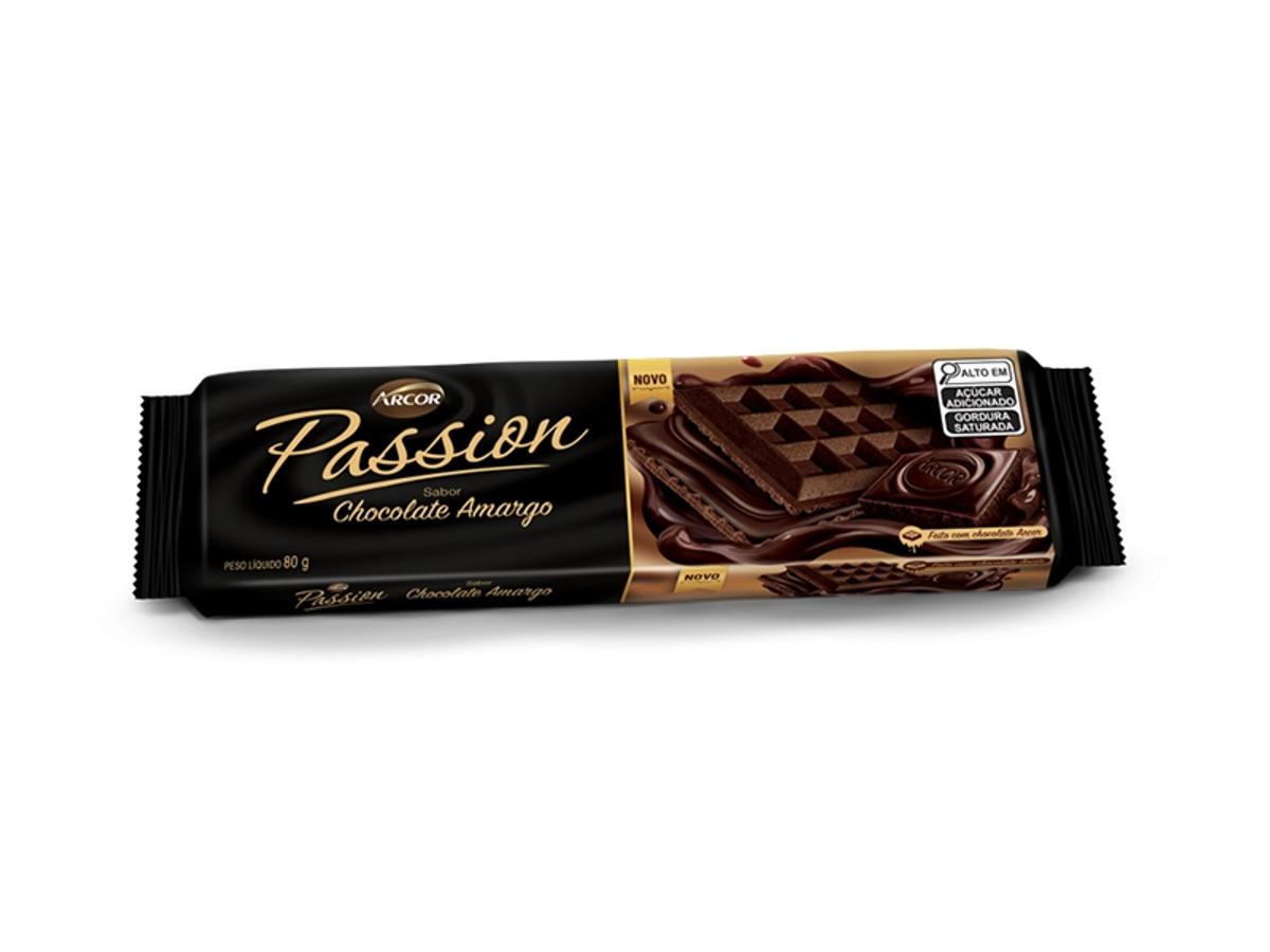 10543 - BISC. ARCOR PASSION CHOC. AMARGO 80GR 1X80GR