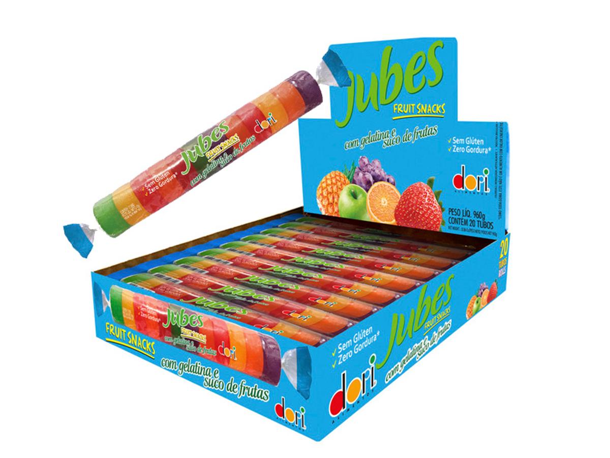 8097-DORI GOMA TUBO JUBES SUCO DE FRUTAS TROP 1X20X48G