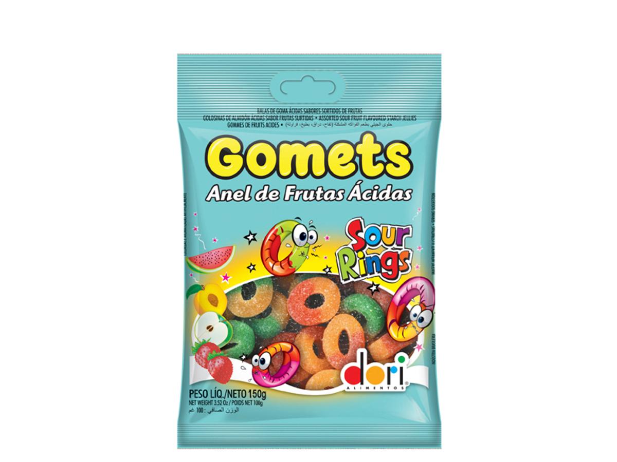 10419-DORI *150GR GOMET'S ANEL FRUTAS ACIDAS 1X150GR