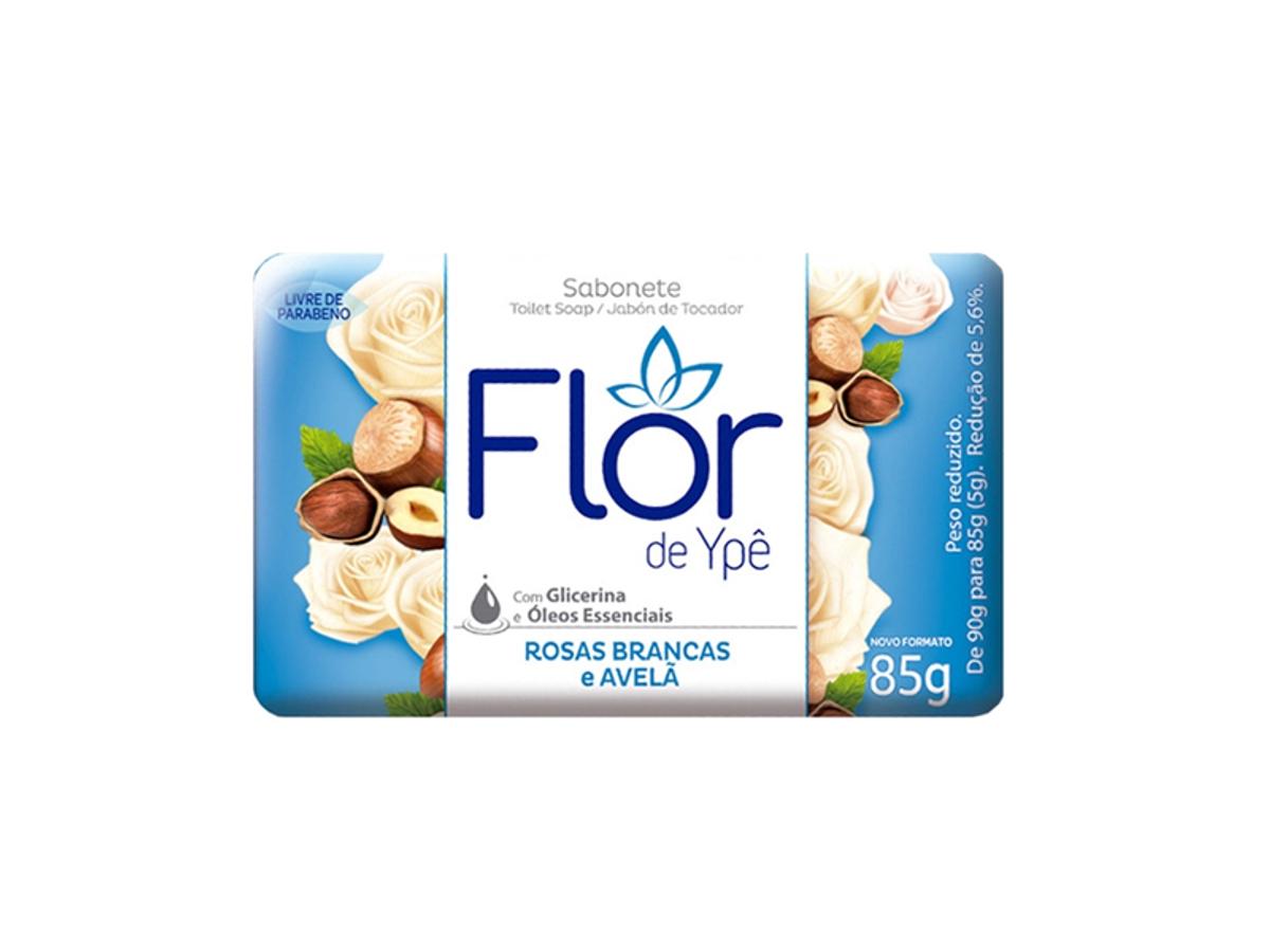 11027 - SABONETE FLOR DE YPE ROSAS B./AVELA (AZUL) 1X85GR