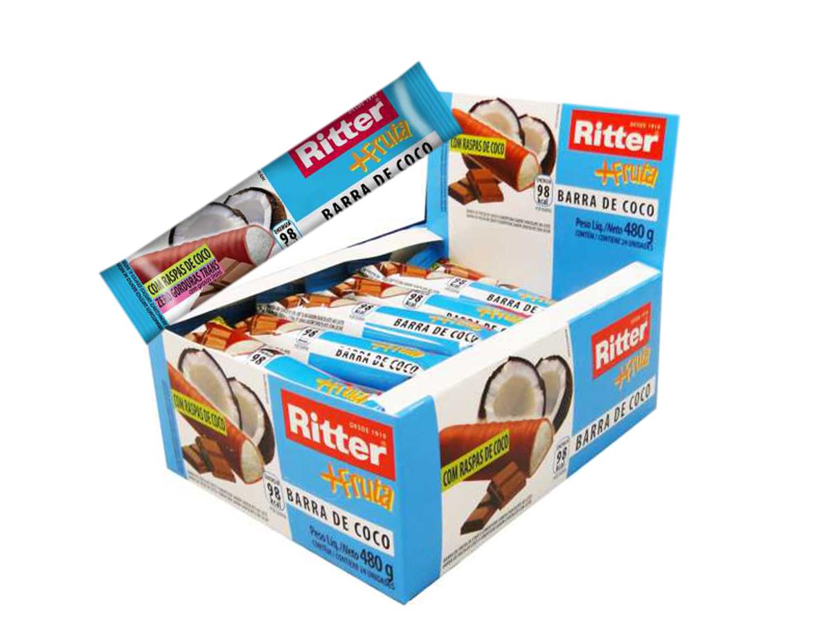 9541 - RITTER BARRA FRUTA COCO/CHOCOLATE 1X24X20GR