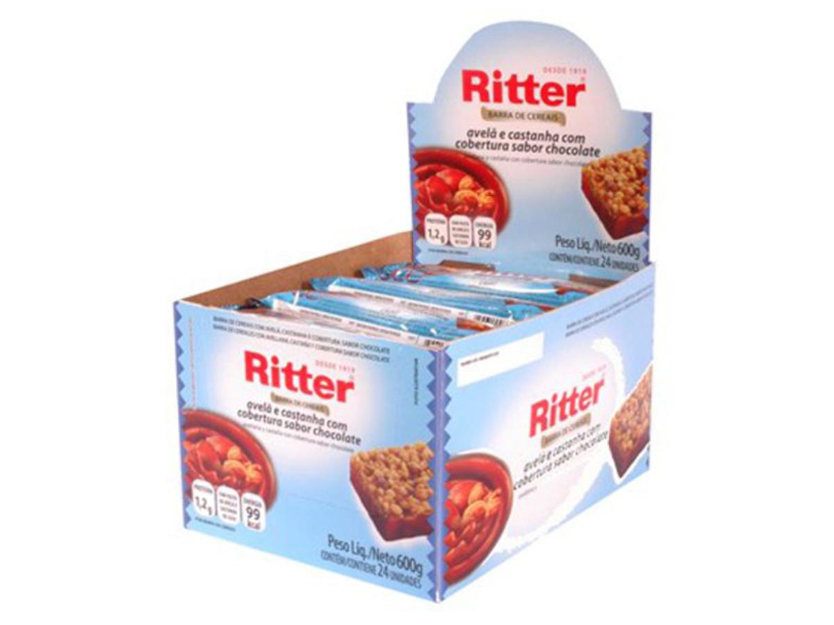 9539 - RITTER BARRA DE CEREAL AVELA CASTANHA E CHOCOLATE 1X24X25G