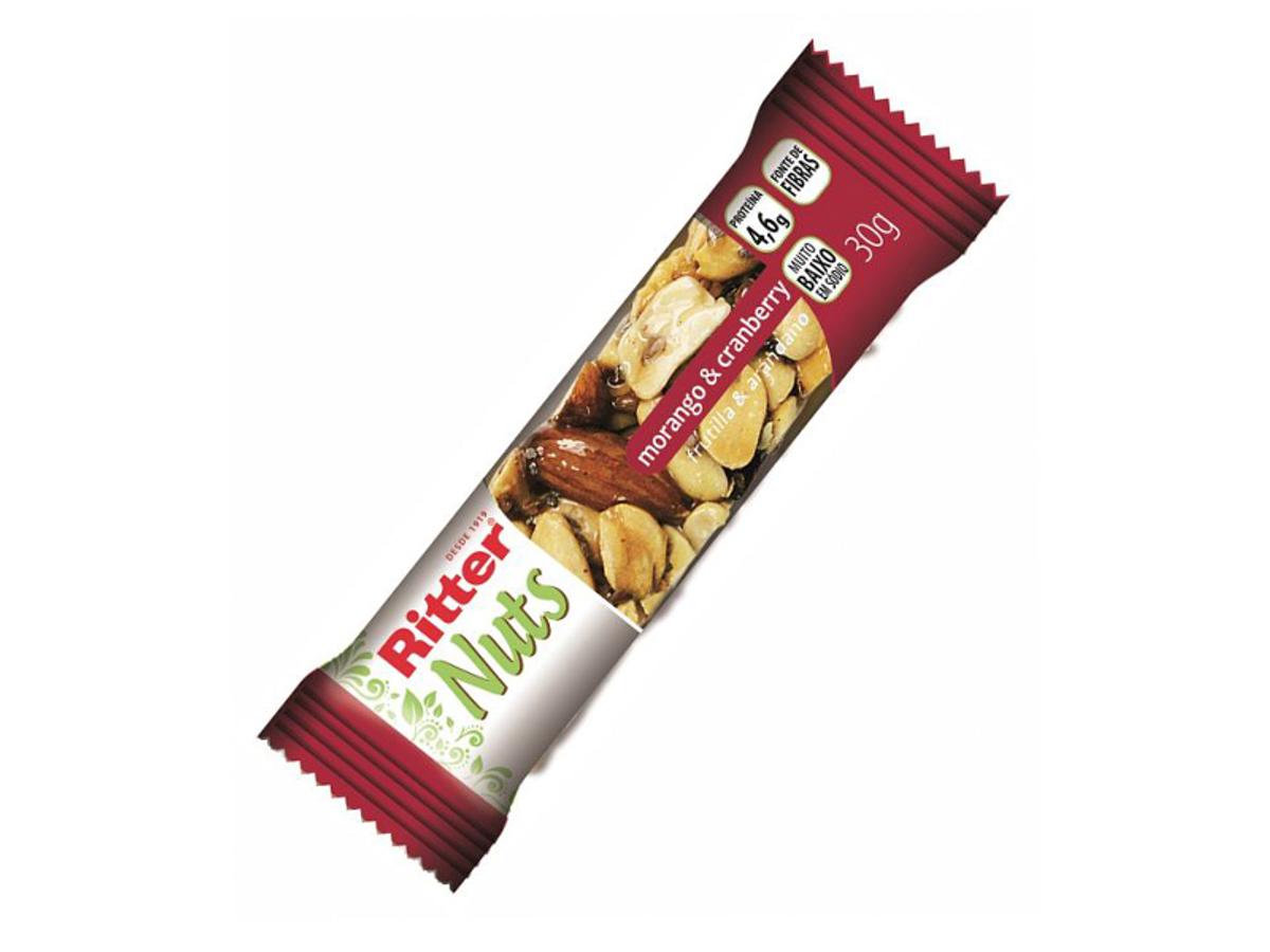 8514 - RITTER BARRA NUTS MORANGO E CRANBERRY 1X12X30GR