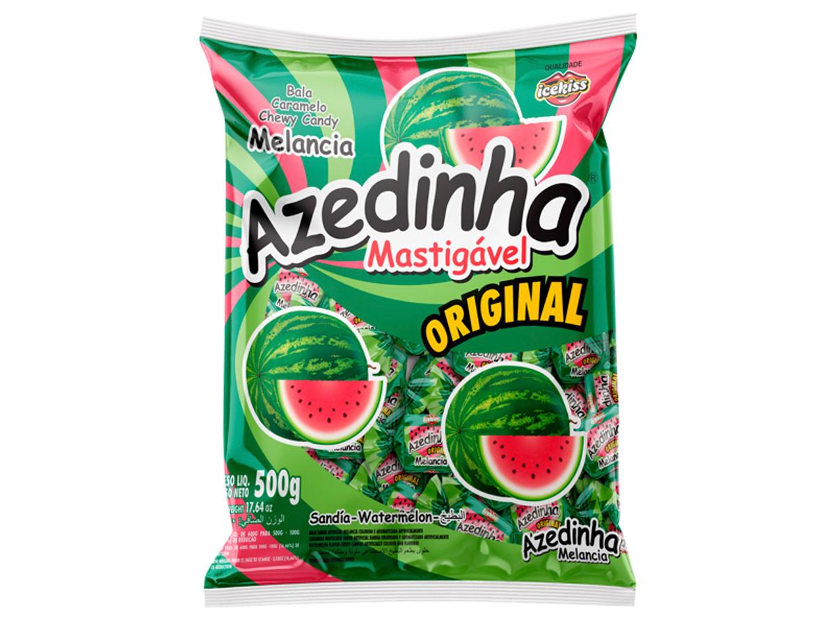 10102-BALA ICEKISS MASTIGAVEL AZED. MELANCIA 1X500GR