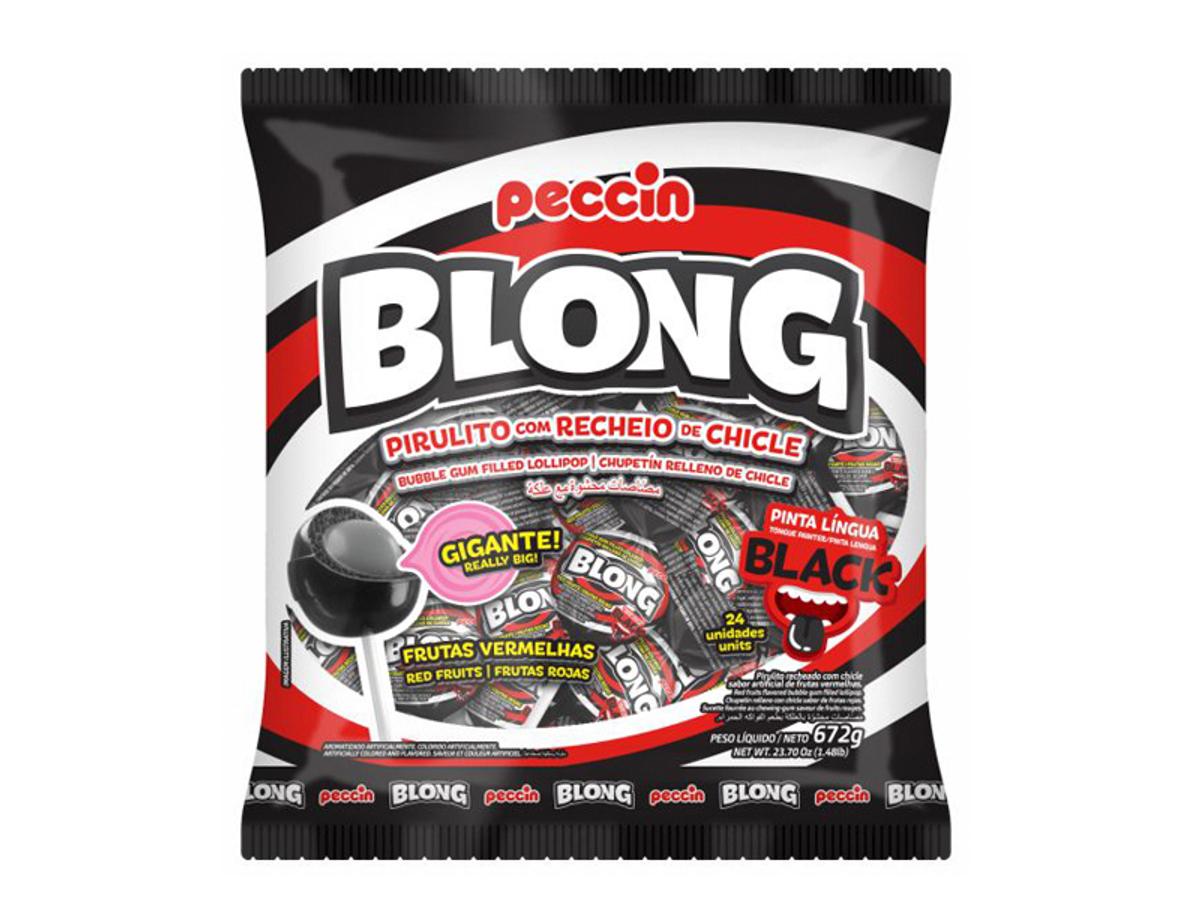 7023-PIRULITO PECCIN BLONG BLACK F. VERM. PINTA BO 1X24X28GR