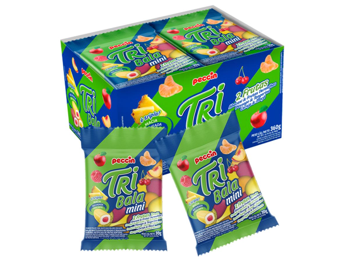 9860-BALA PECCIN DISPLAY TRIBALA  MINI 2 FRUTAS 12X30G