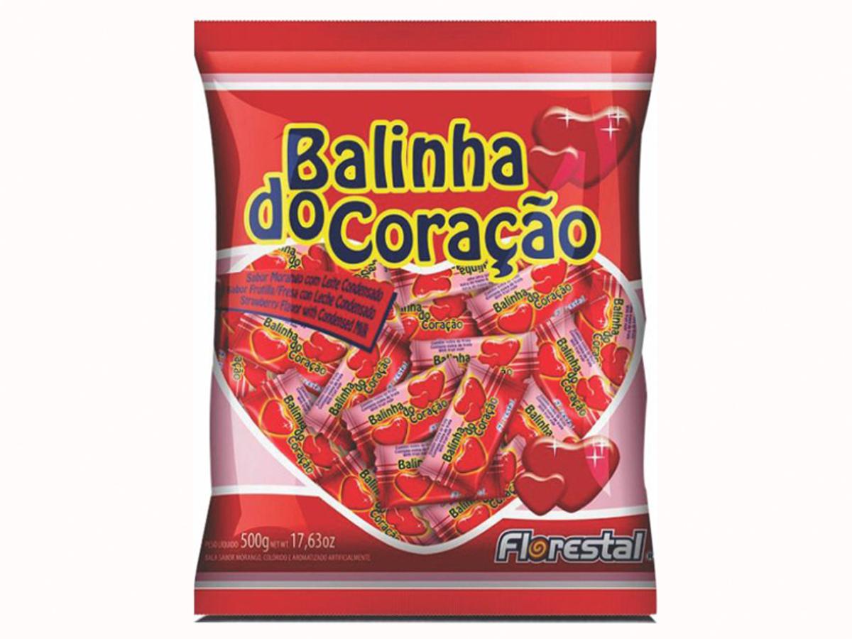 7900-BALA FLORESTAL CORACAO MORANGO 1X500GR