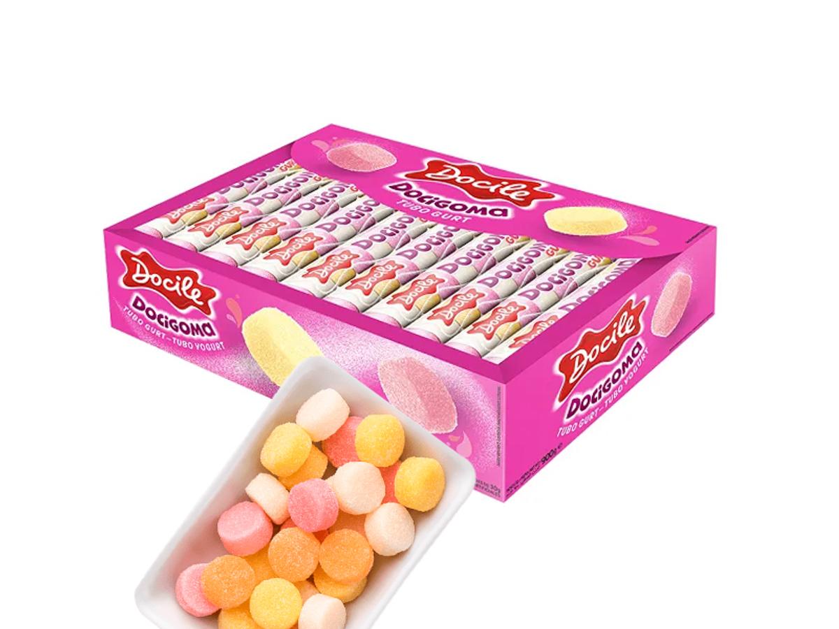 7607-DOCILE GOMA-TUBO IOGURTE GURT 10UN 1X30X30GR
