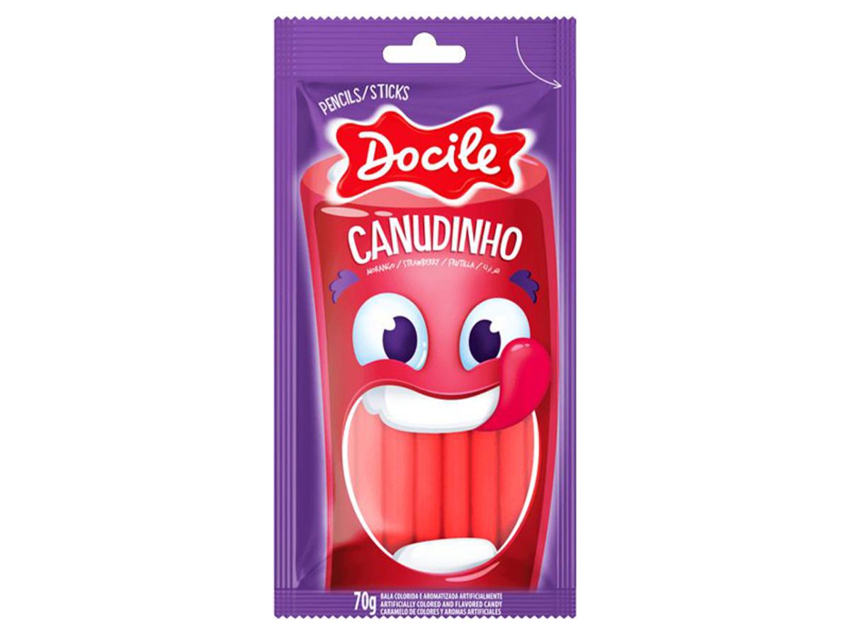 8491-DOCILE REGALIZ 70G CAN. MORANGO 1X70GR