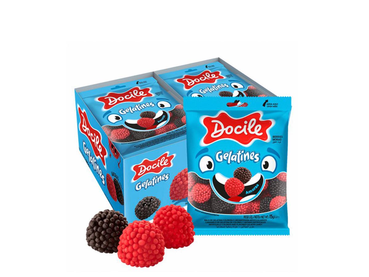 8379-DOCILE DISP. GELATINA MINI AMORA 15GR 1X12X15GR