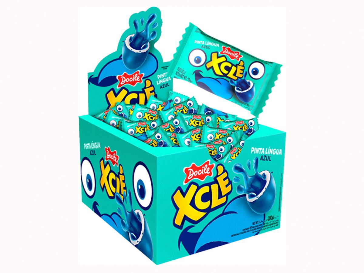 8448-DOCILE CHICLE BOLA XCLE P. LINGUA AZUL T. FR 1X40X5GR