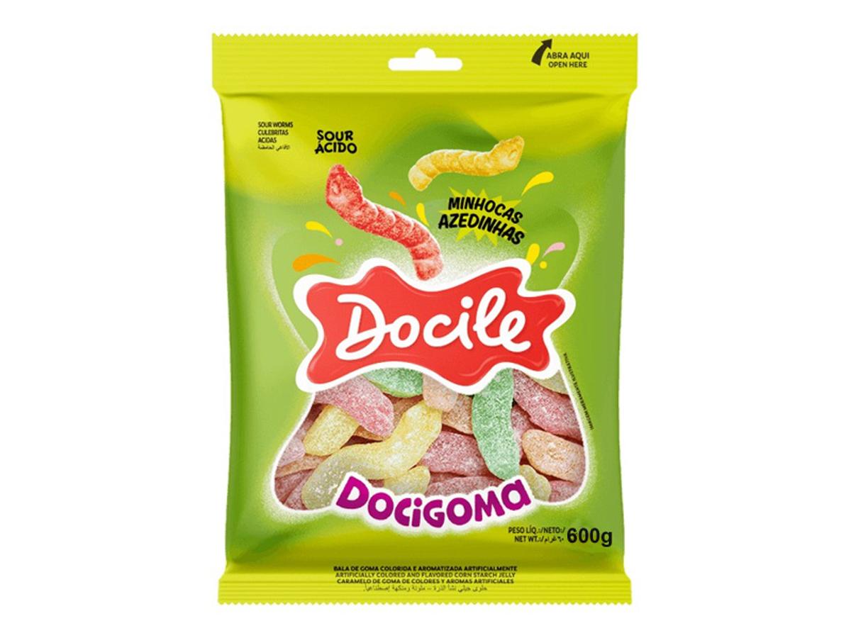 9872-DOCILE GOMA 600GR MINHOCA AZEDINHA 1X600GR