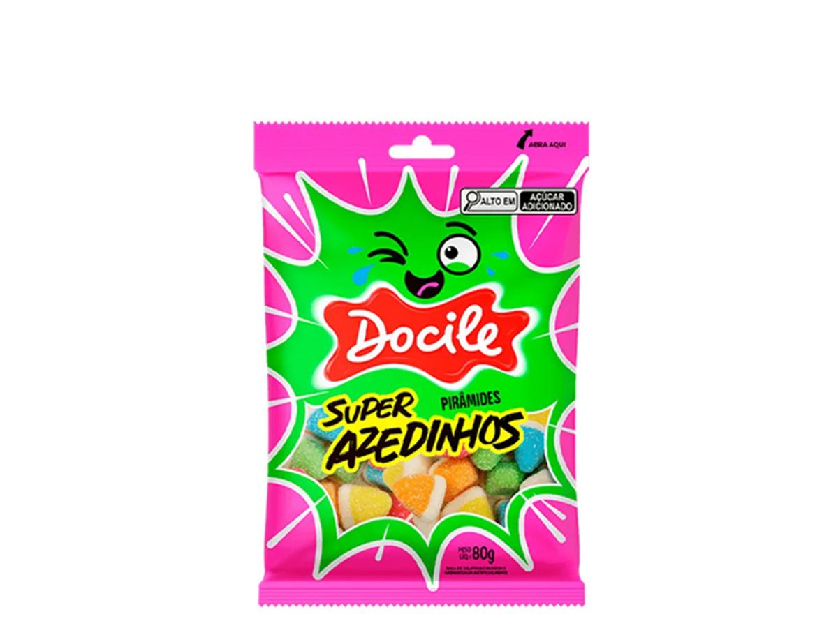 10819 - DOCILE GELATINA PIRAMIDES SUPER AZEDINHOS 1X80GR