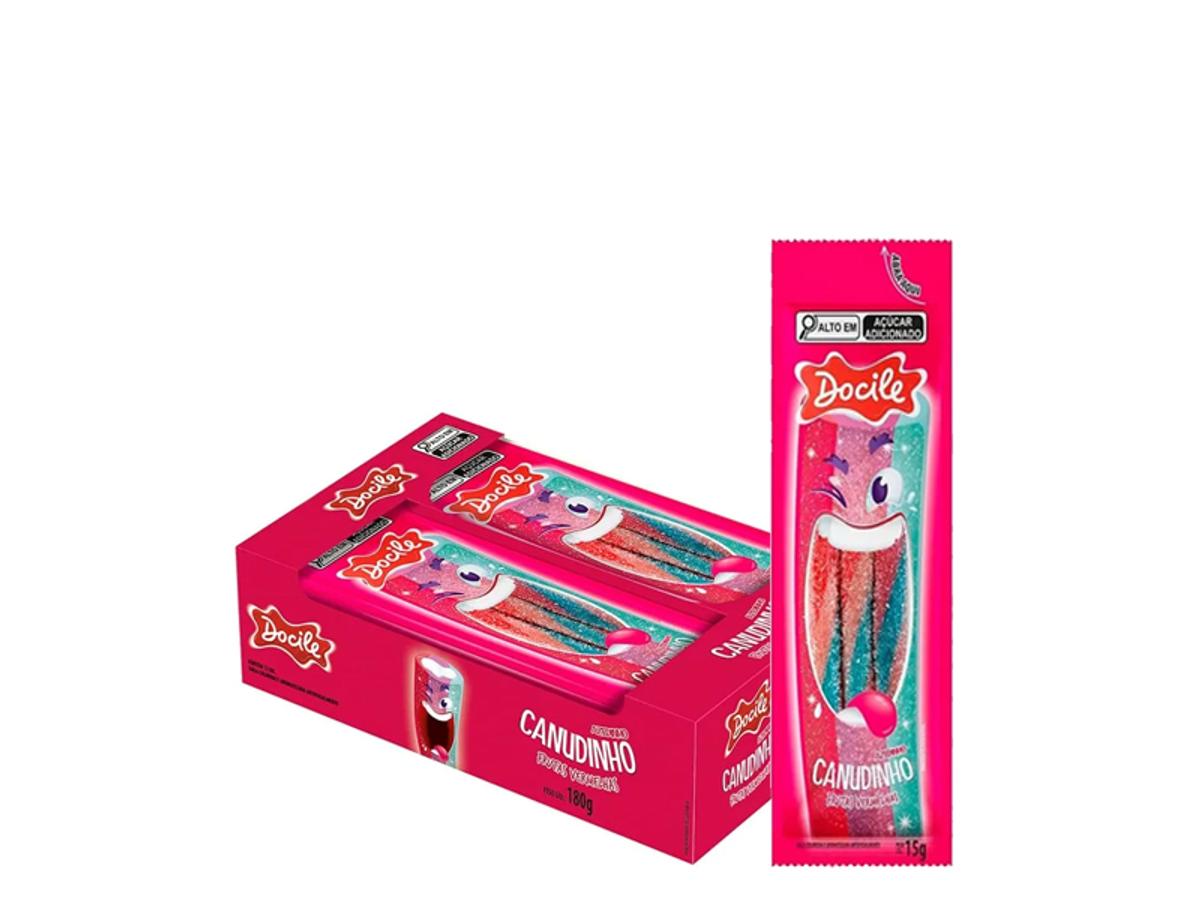 11228 - DOCILE CANUDINHO DISPLAY FRUTAS VERMELHAS AZE 1X12X15GR