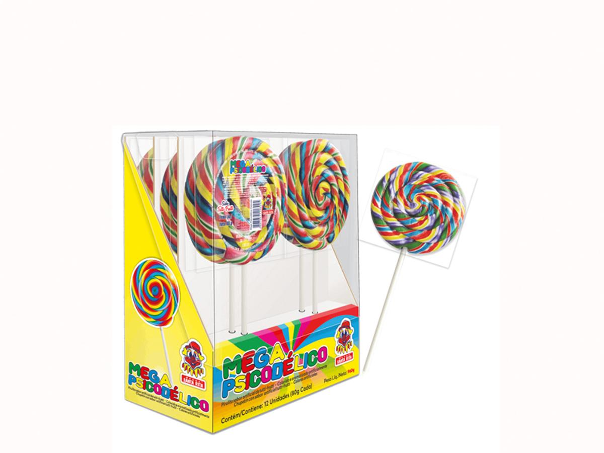 9198-PIRULITO PSICOD. MEGA C/12 (DISPLAY) 1X12X80GR
