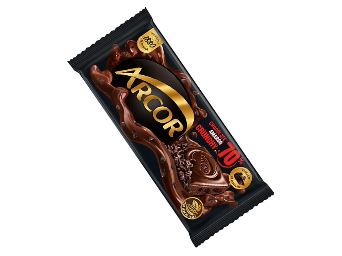 10249-TABLETE ARCOR CHOC. AMARGO 70% CRUNCHY 1X80GR
