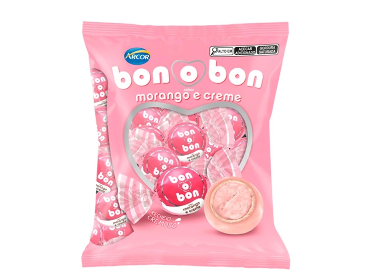 8730-BOMBOM ARCOR BONOBON MORANGO E CREME 1X50X15GR