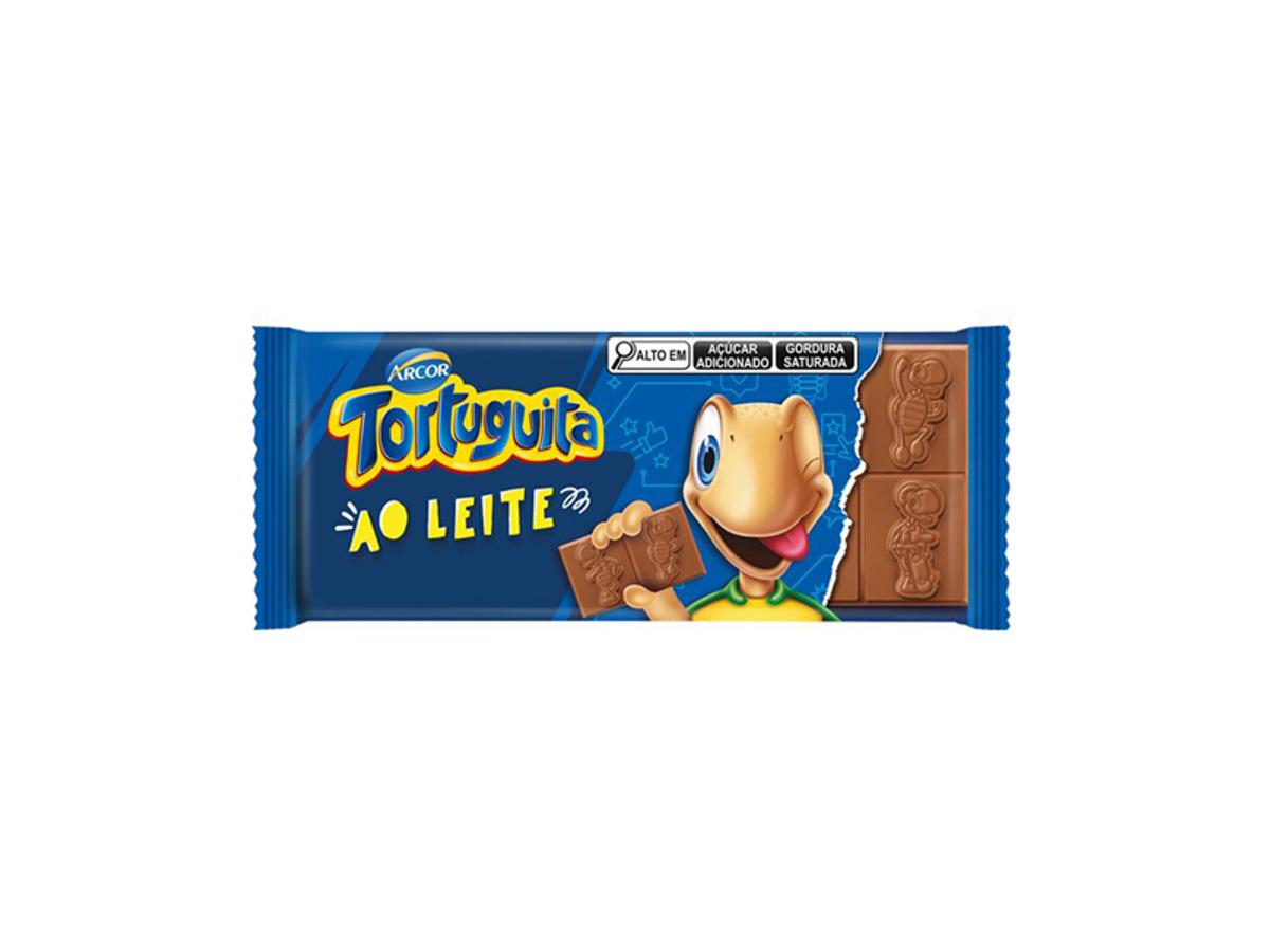 10734 - TABLETE ARCOR TORTUGUITA AO LEITE 80GR 1X80GR
