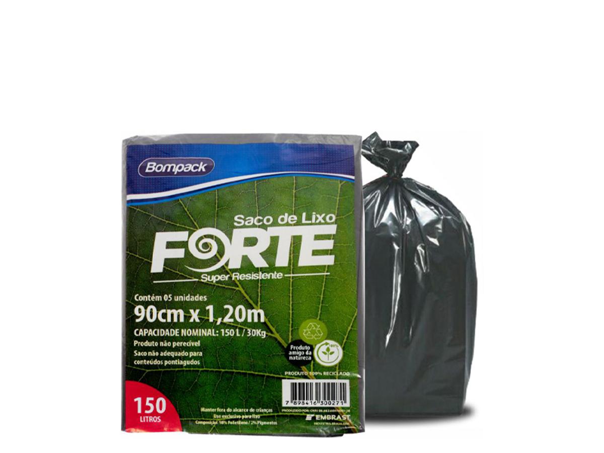 9409-SACO P/ LIXO FORTE PRETO 150LT (REFORÇADO)