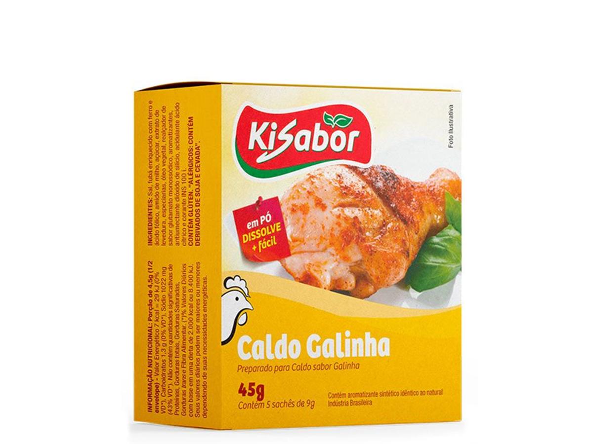 10391-KISABOR CALDO GALINHA EM PO 45GR 1X45GR