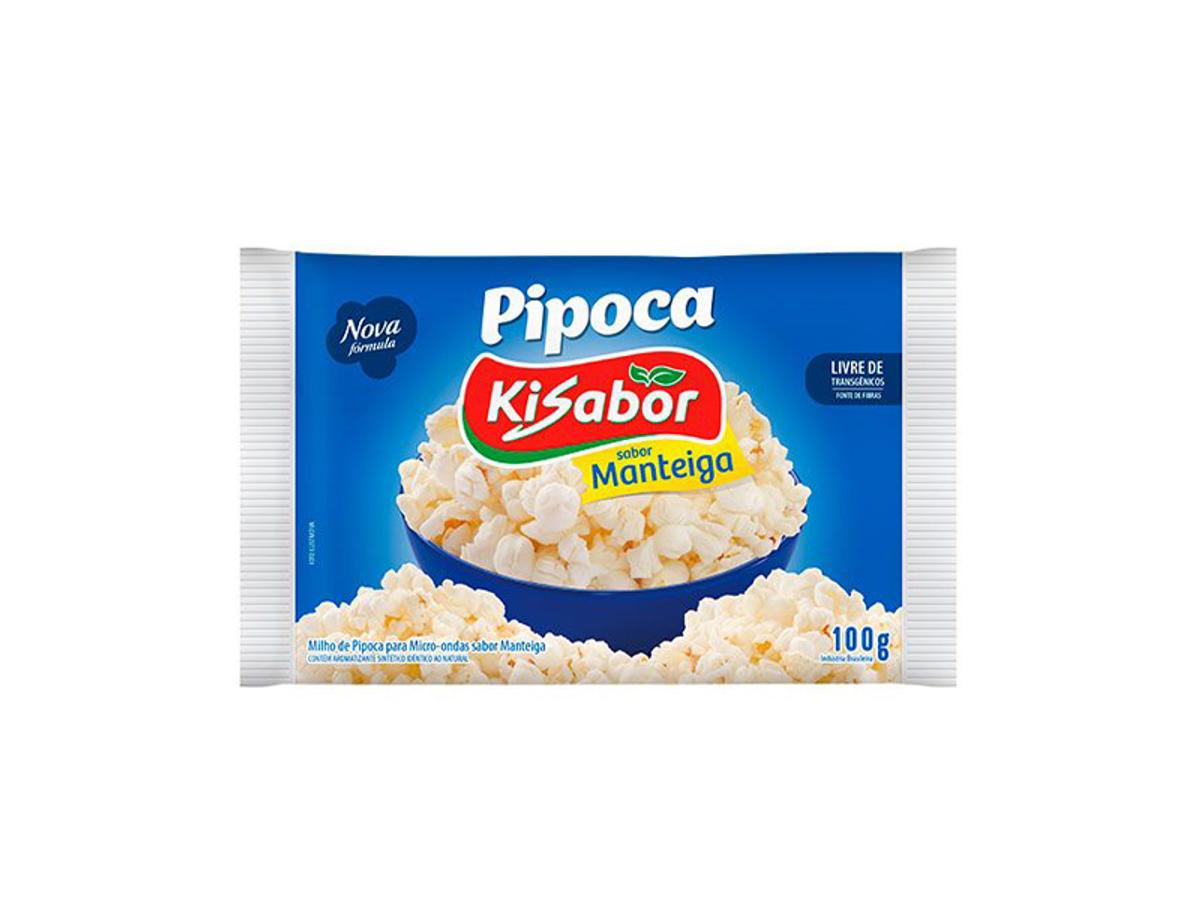 10186-KISABOR PIPOCA MICROONDAS MANTEIGA 100GR 1X100GR