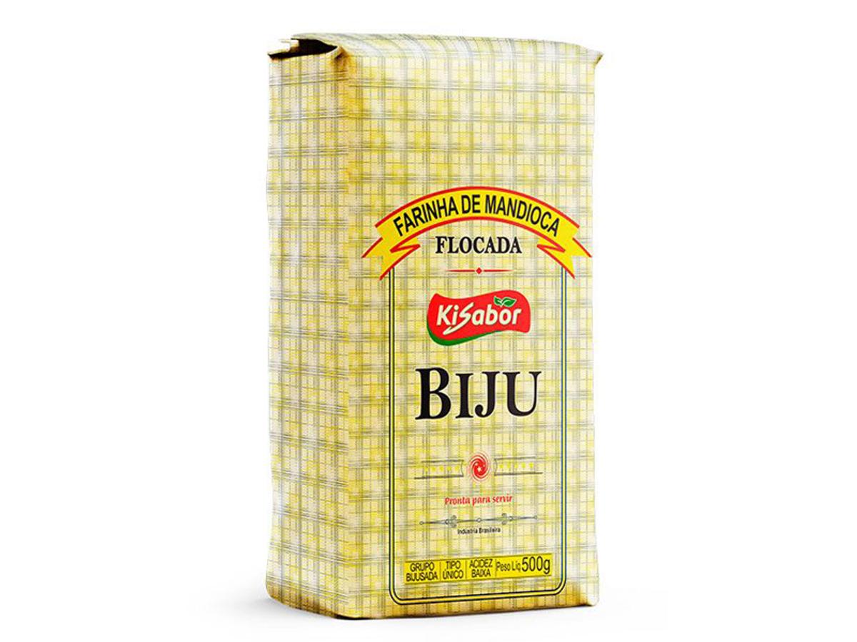 10175-KISABOR FARINHA MANDIOCA BIJU FLOCADA 500GR 1X500GR