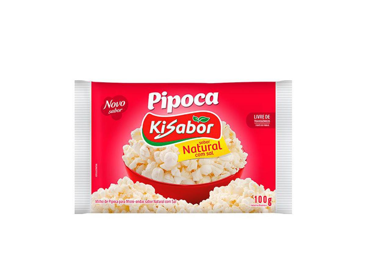 10191-KISABOR PIPOCA MICROONDAS NATURAL COM SAL 100 1X100GR